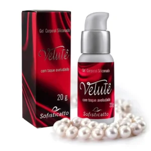 Kit gel massagem com colar de pérolas Velute Sofisticatto 20g para casais