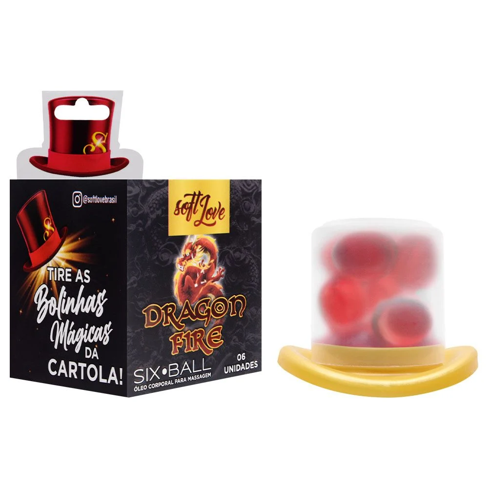Bolinha anal Dragon Fire Soft Love 6 unidades efeito termogênico