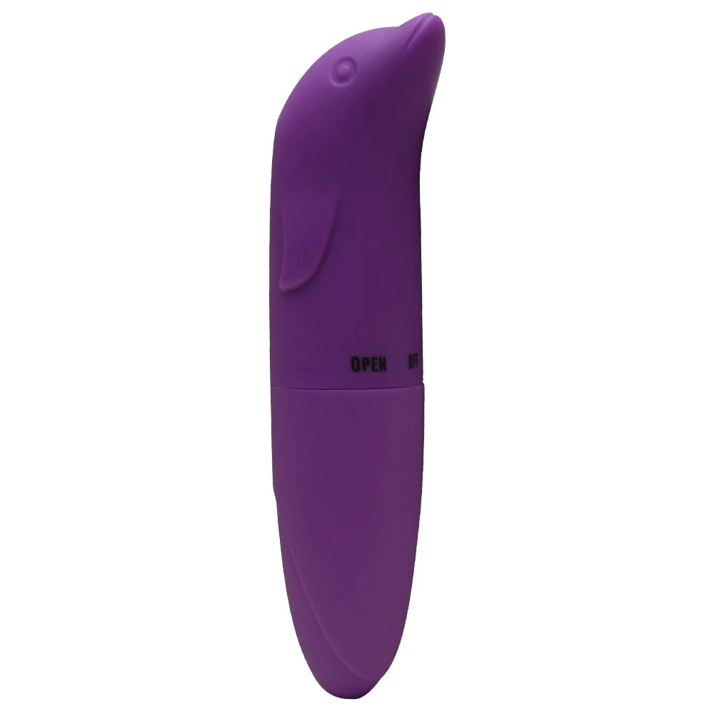 Vibrador Ponto G Golfinho toque aveludado cor roxo - KMV Sex Shop