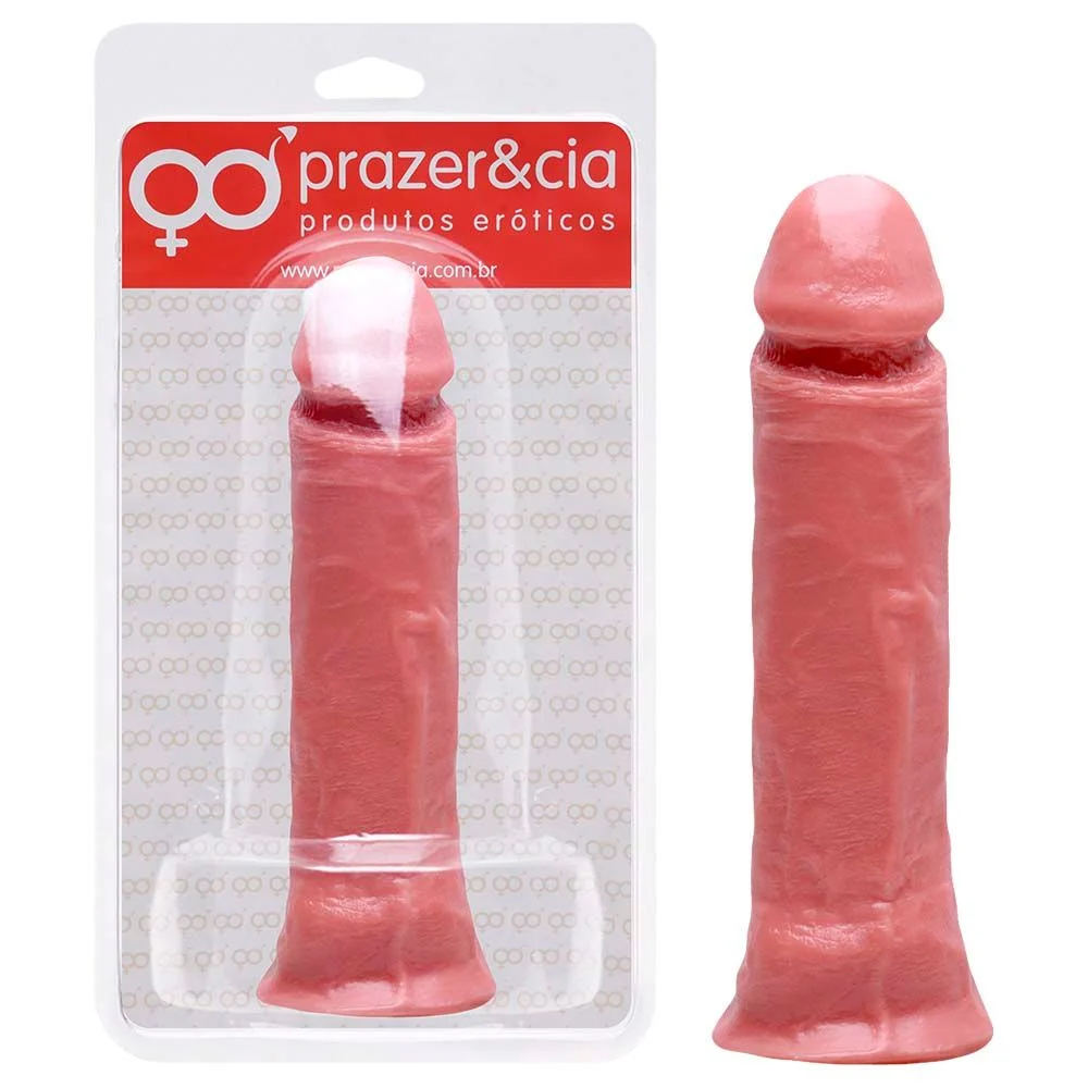 Pênis de Borracha Maciça 20x4,4cm Realístico Prazer E Cia - Imagem 2