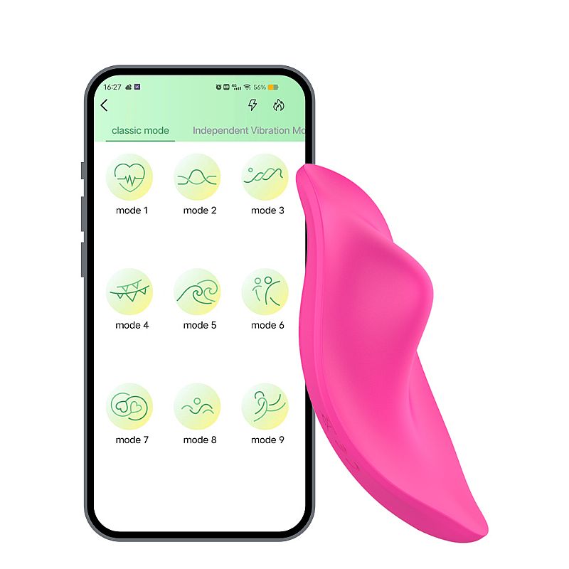 Vibrador de Calcinha Cor Pink - Recarregável - Paname - SI - APP - Imagem 2