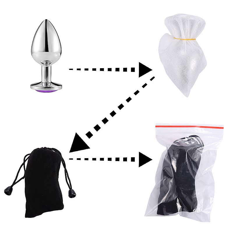 Plug Anal Aço Inoxidável Roxo Tamanho P - Estimulador Anal - Imagem 4
