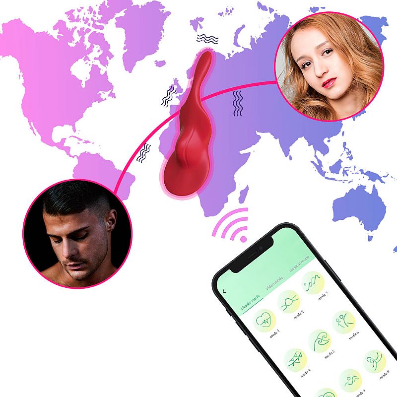 Vibrador de Calcinha Roxo via APP, 9 Modos de Vibração, Controle por Smartphone, Recarregável - Déli - SI - Imagem 2