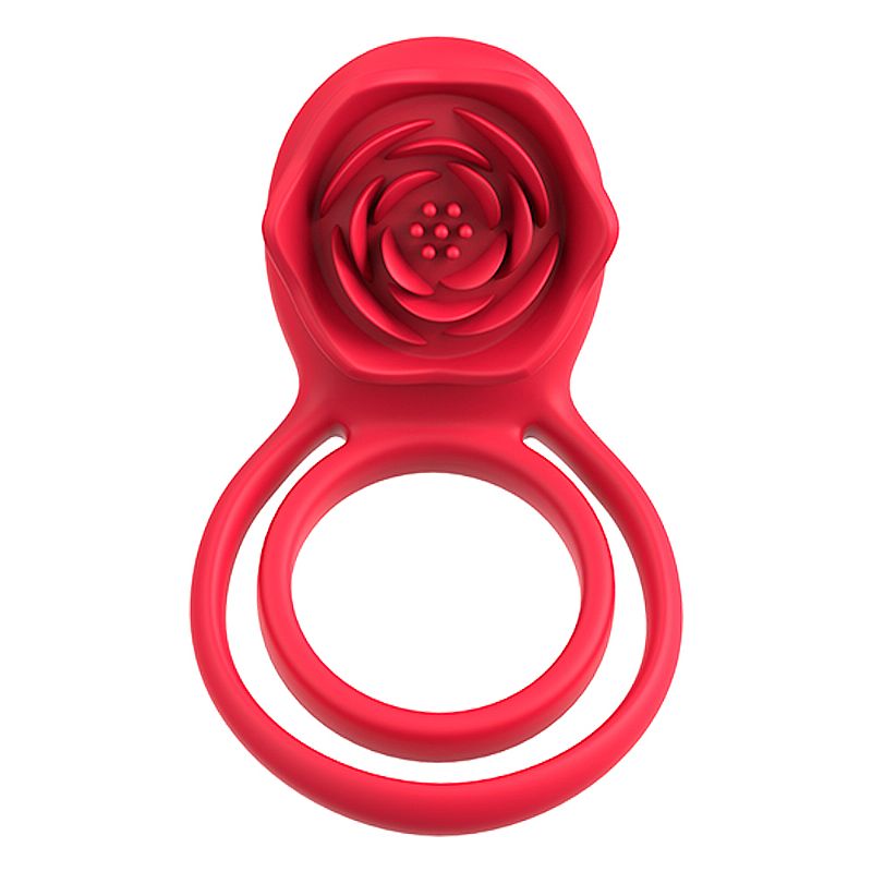 Anel Peniano Duplo com Rosa Estimuladora de Clitóris - Imagem 3