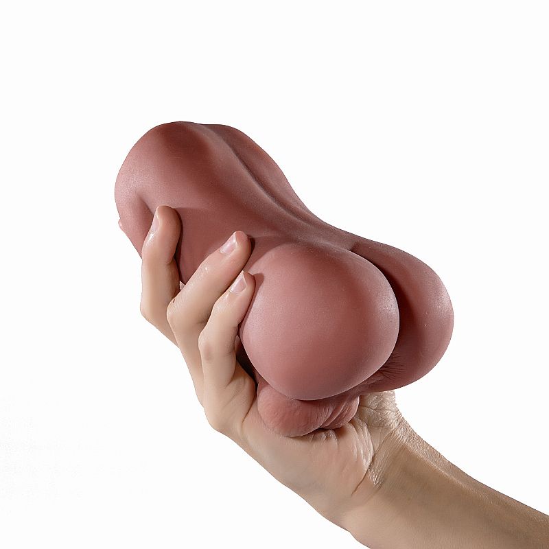 Masturbador Masculino com Ânus Cor Marrom em TPR Macio - Imagem 7
