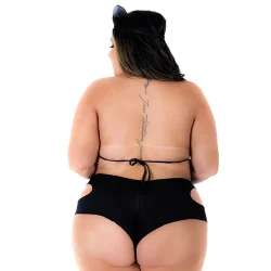 Fantasia Plus Size Xerife Pimenta Sexy com Viseira - Imagem 3