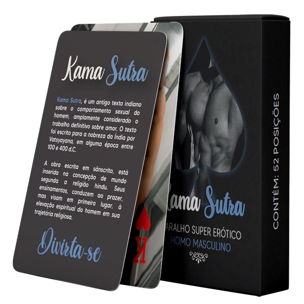Baralho Kama Sutra Gay 55 Cartas Copag com posições eróticas masculinas