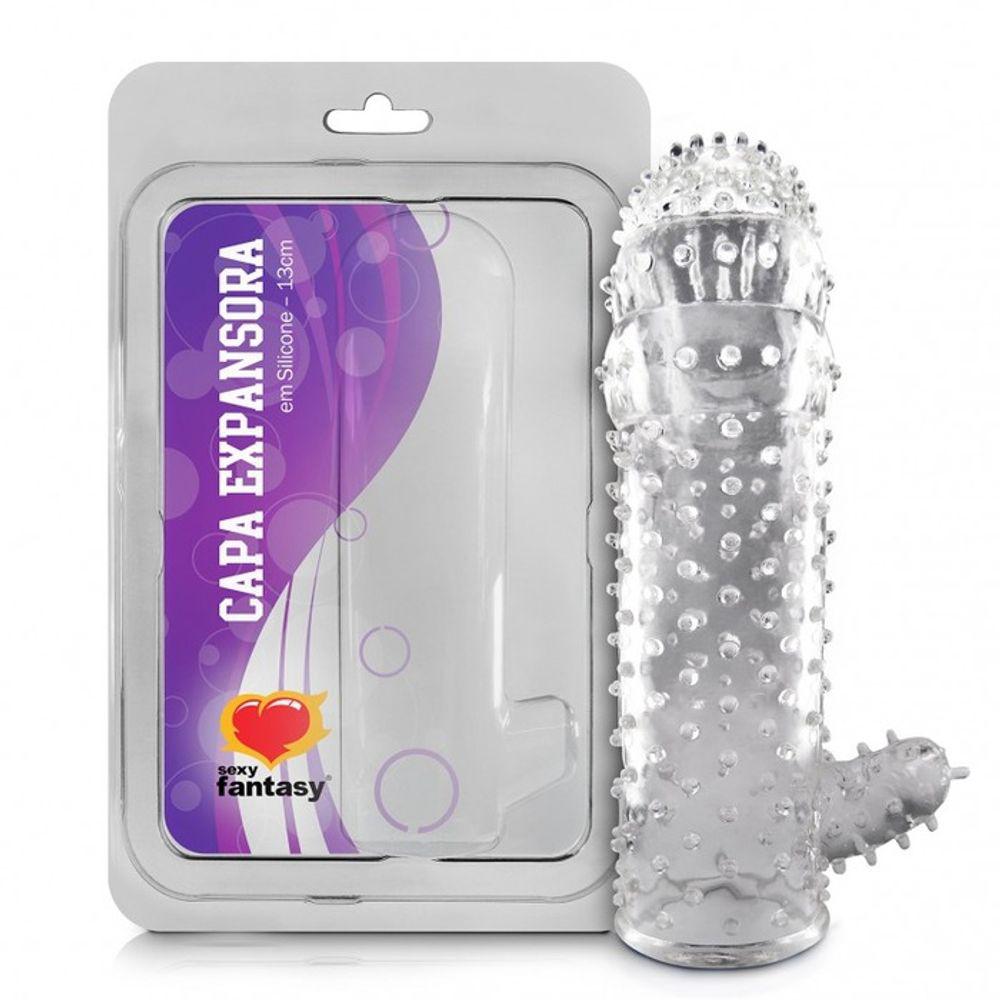 Capa Peniana Expansora C/ Estimulador 13Cm Sexy Fantasy