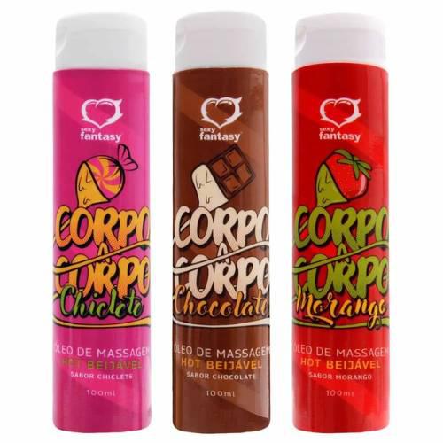 Óleo de massagem beijável Corpo a Corpo 100ml Sexy Fantasy efeito hot