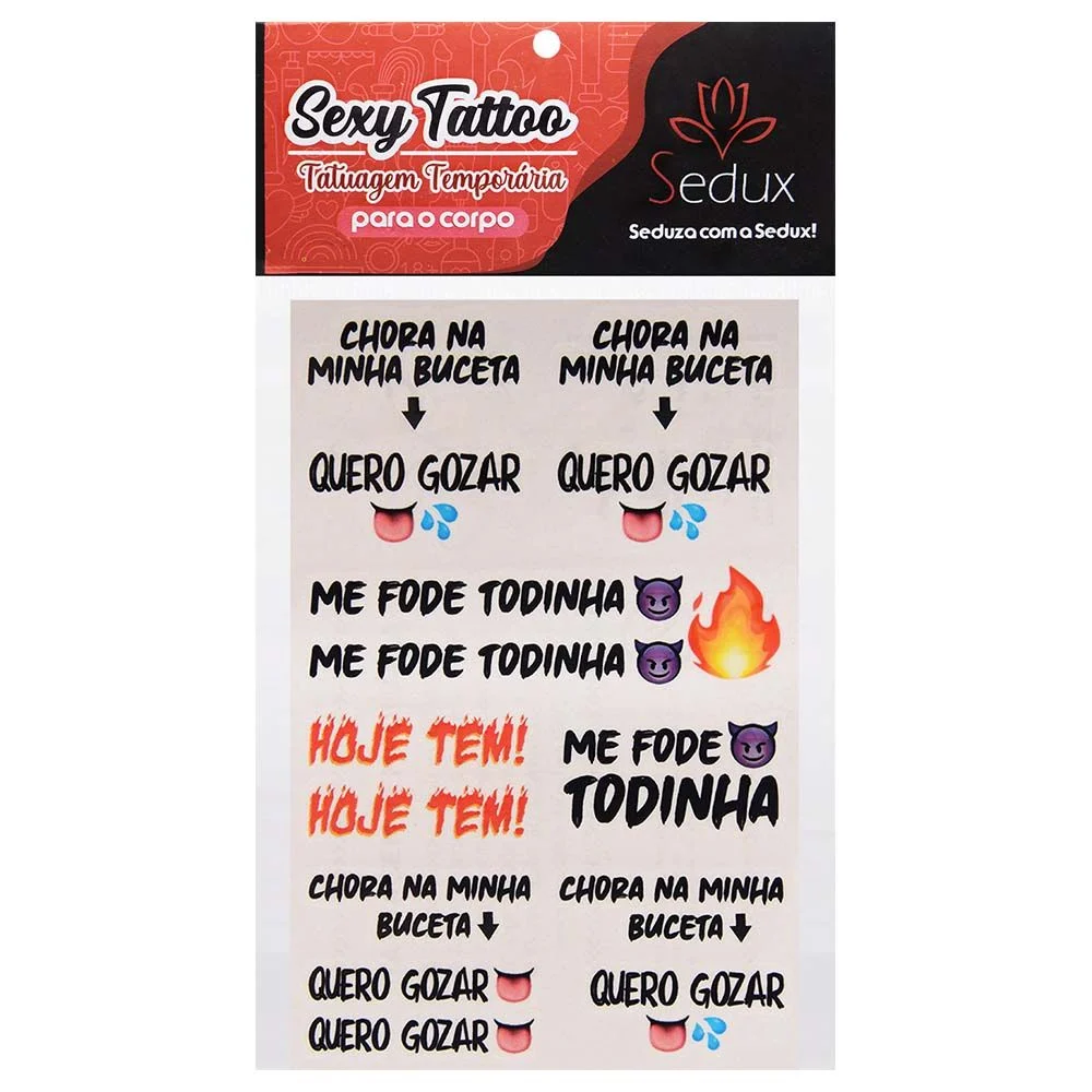 Hoje Tem Tatuagem Temporária 10 X 15Cm Sedux
