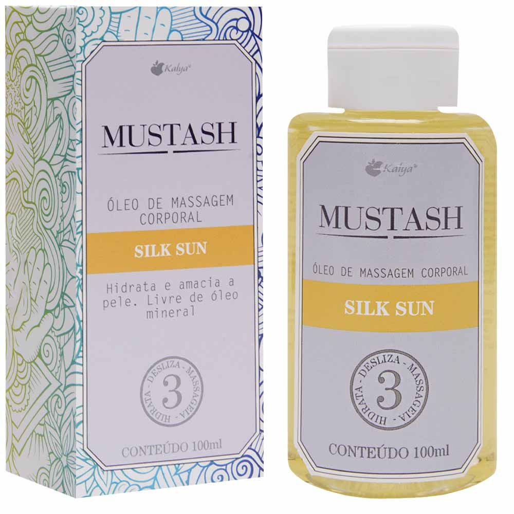Mustash Silk Sun Óleo Hot Deslizante 100ml Kalya - Alto Poder Deslizante com Sensação Térmica
