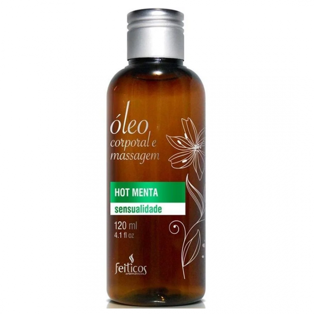 Óleo Com Aroma De Hot Menta Para Massagem 120Ml Feitiços