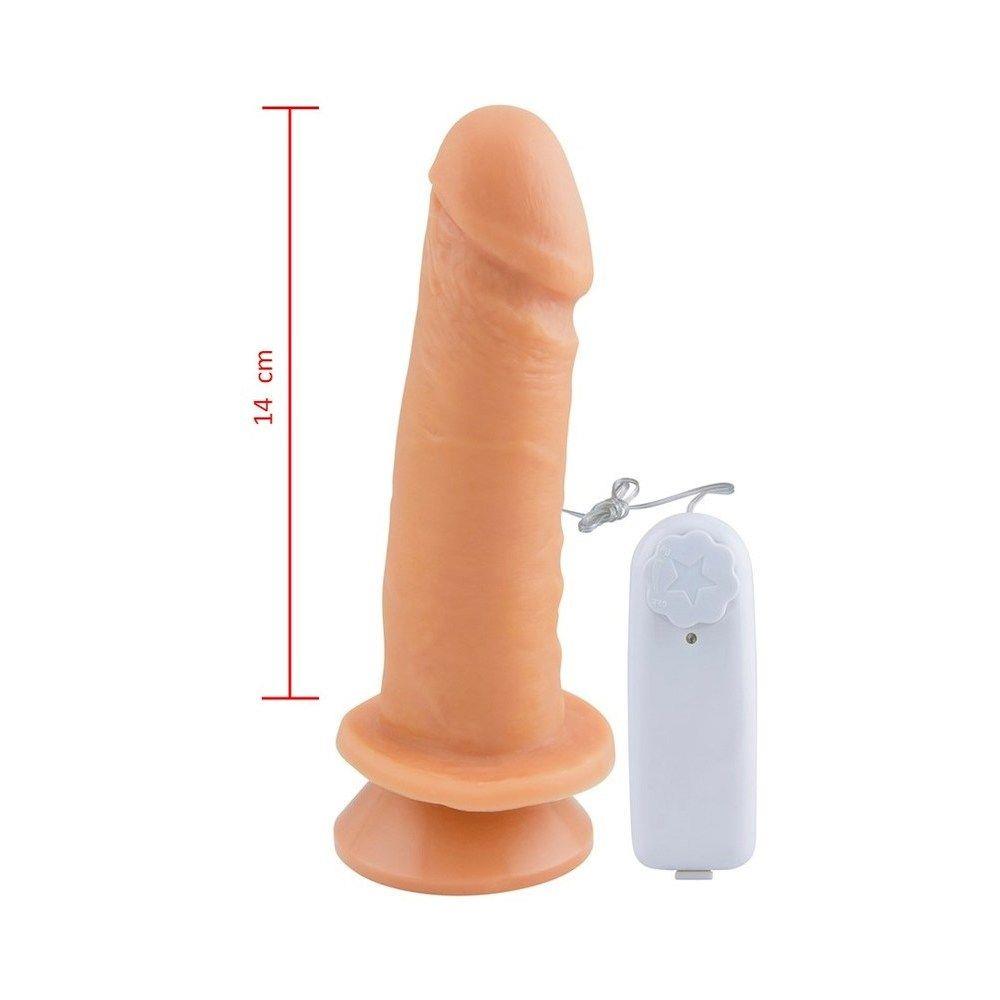 Prótese Vibrador Externo Ventosa 14,5 X 3,6Cm Sexy Fantasy