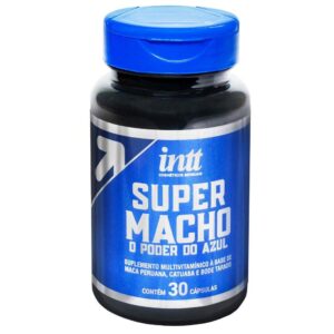 Cápsulas Afrodisíacas Masculinas Super Macho Azul 30un - Intt
