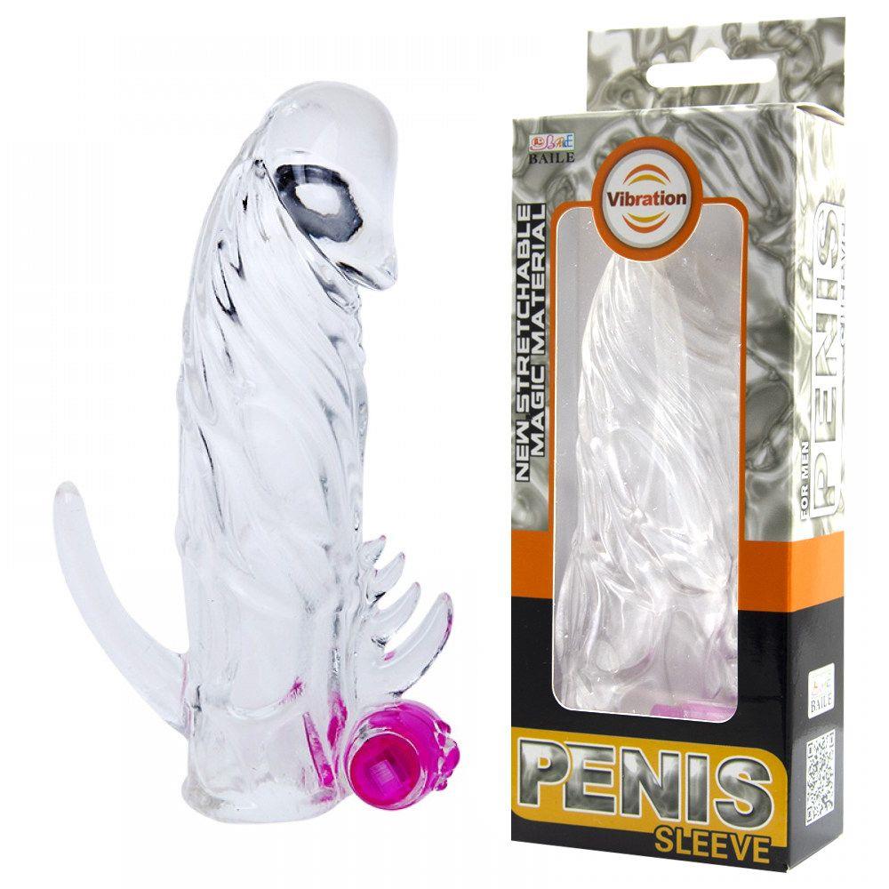 Capa peniana vibratória Sleeve Gtoys com cápsula e relevos estimulantes