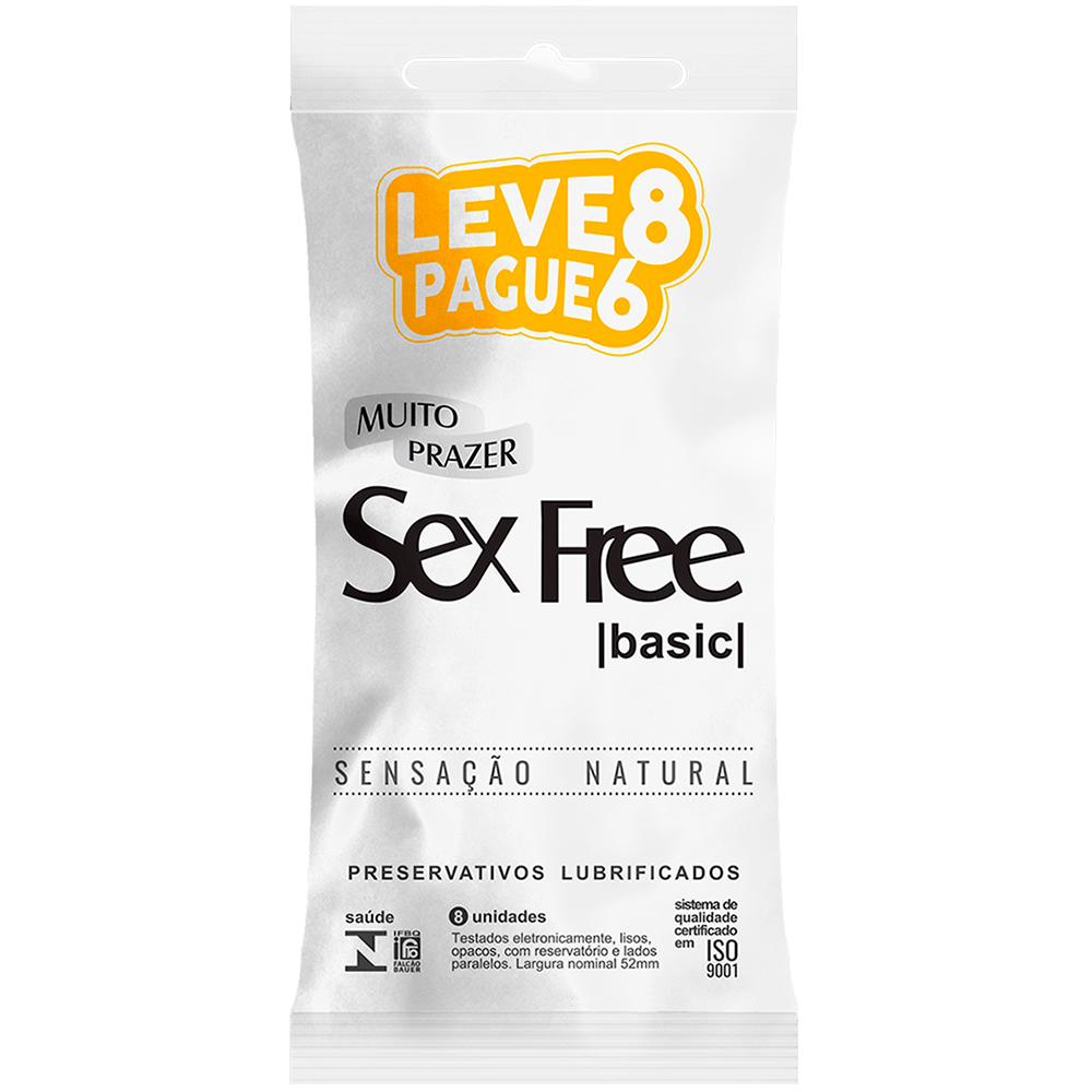 Preservativo Basic Com 6 Unidades Sex Free