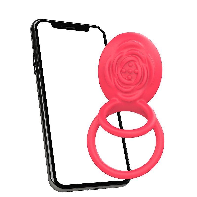 Anel peniano duplo vibrador Cailin com app bluetooth 9 modos de vibração