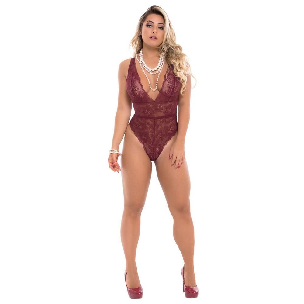 Body sensual renda Évora com recortes sensuais – KMV Sex Shop