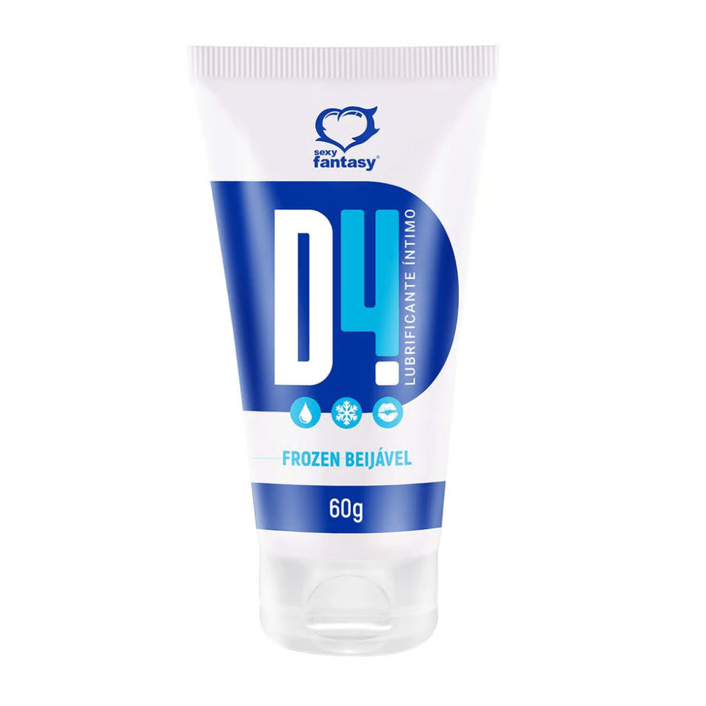 D4 Lubrificante Íntimo Beijável Frozen 60g com Sabor de Menta - Sensações Geladas by Sexy Fantasy