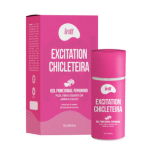 Excitation Chicleteira - Gel de Prazer Feminino com Aquecimento, Contração e Pulsação, Aroma de Chiclete