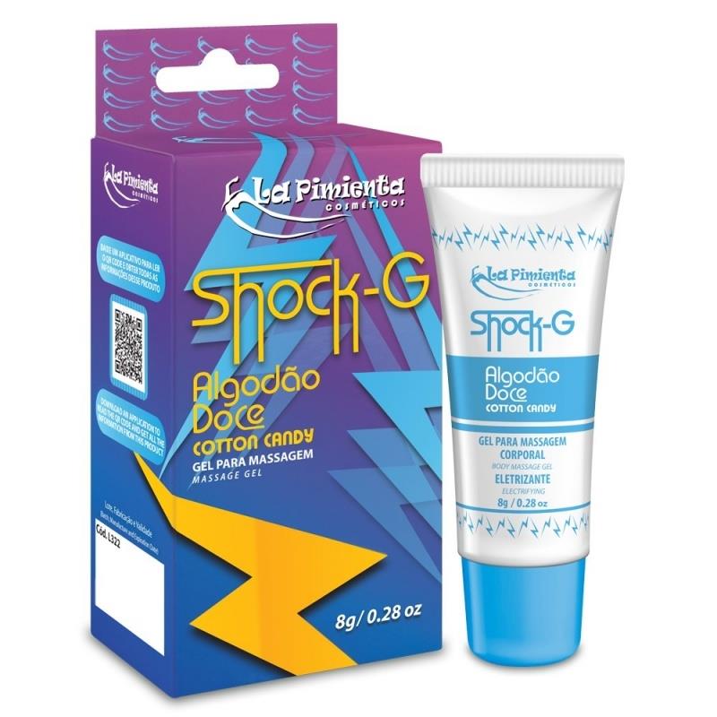 Gel Vibrador Líquido Beijável SHOCK-G 8G ALGODÃO DOCE - La Pimienta