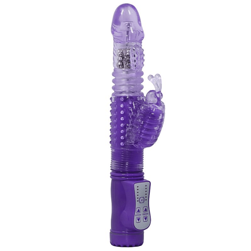 Vibrador Jack Rabbit roxo 26cm com 36 vibrações e rotação 360°