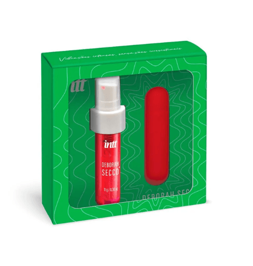 Kit bullet vibratório Deborah Secco com calda picante INTT frutas vermelhas
