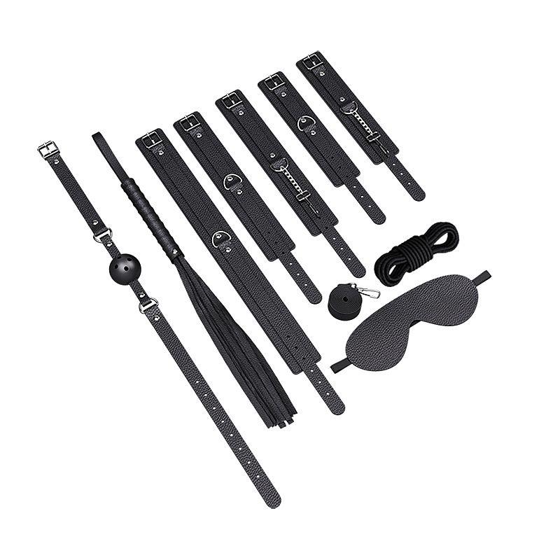 Kit com 8 Sado Erótico Preto - Bondage BDSM 2 - SI