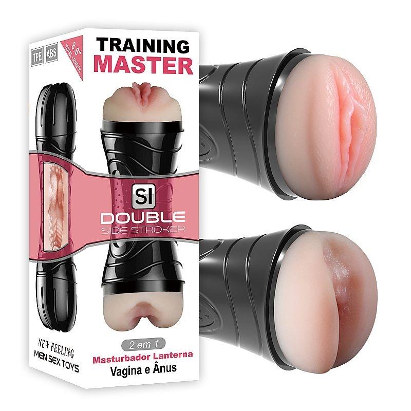 Masturbador Lanterna Mini Dupla Sensação - Vagina e Ânus, 17cm