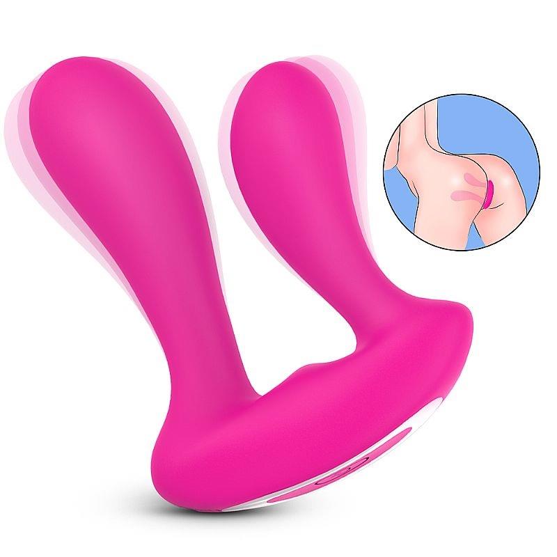 Plug anal duplo vibrador Mento S-Hande 9 modos silicone