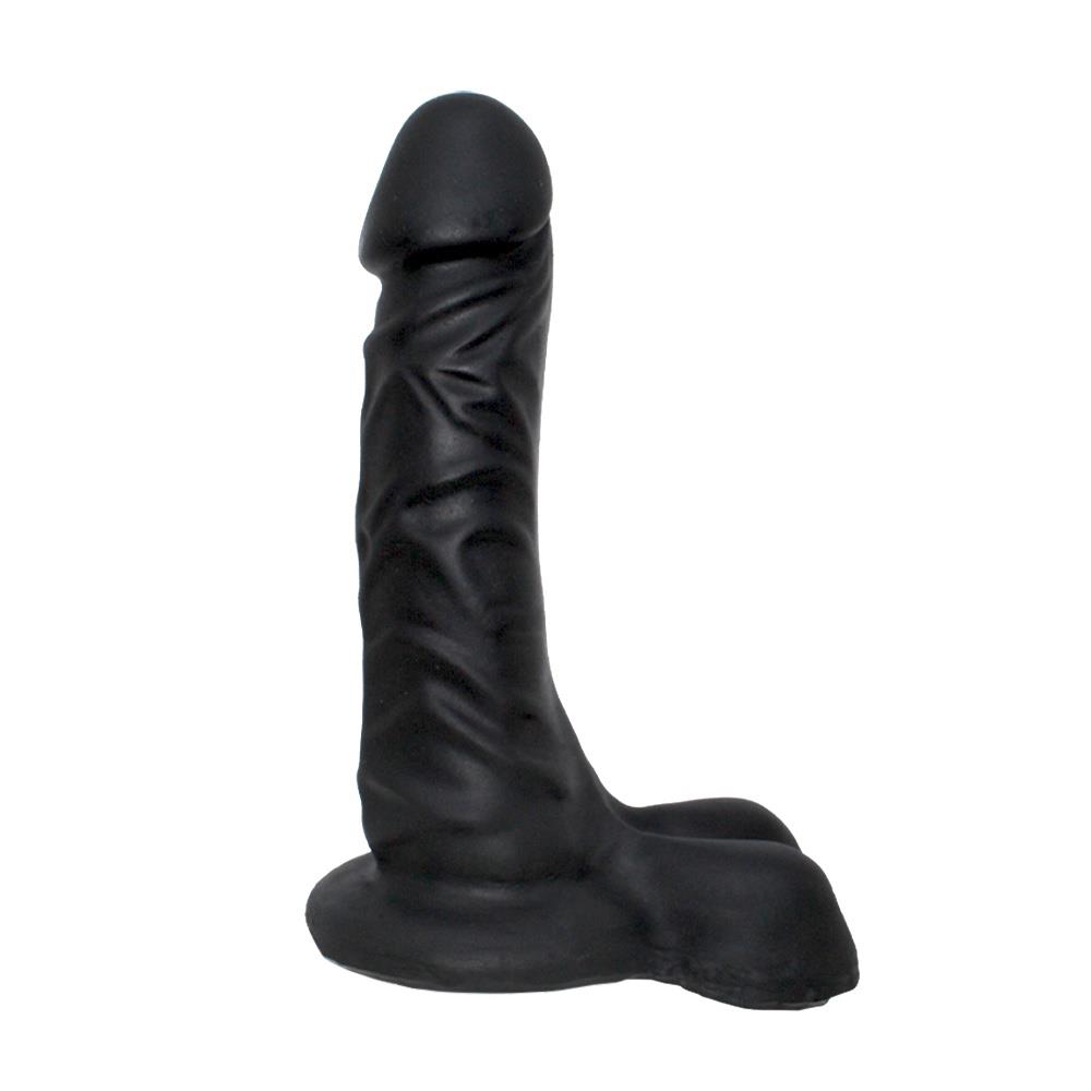 Prótese peniana realística com glande e escroto 19x4,5cm cor bege