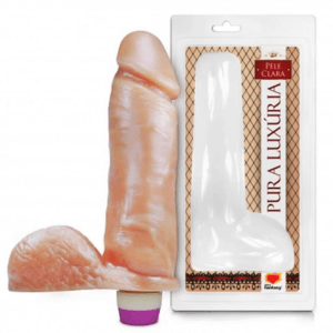 PRÓTESE REALÍSTICA COM ESCROTO E VIBRO 20,5X4,7CM SEXY FANTASY