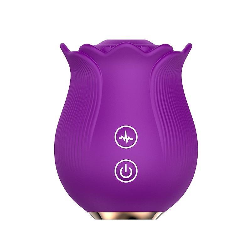 Rosa Estimuladora de Clitóris com Pulsação 2 Cor Roxo