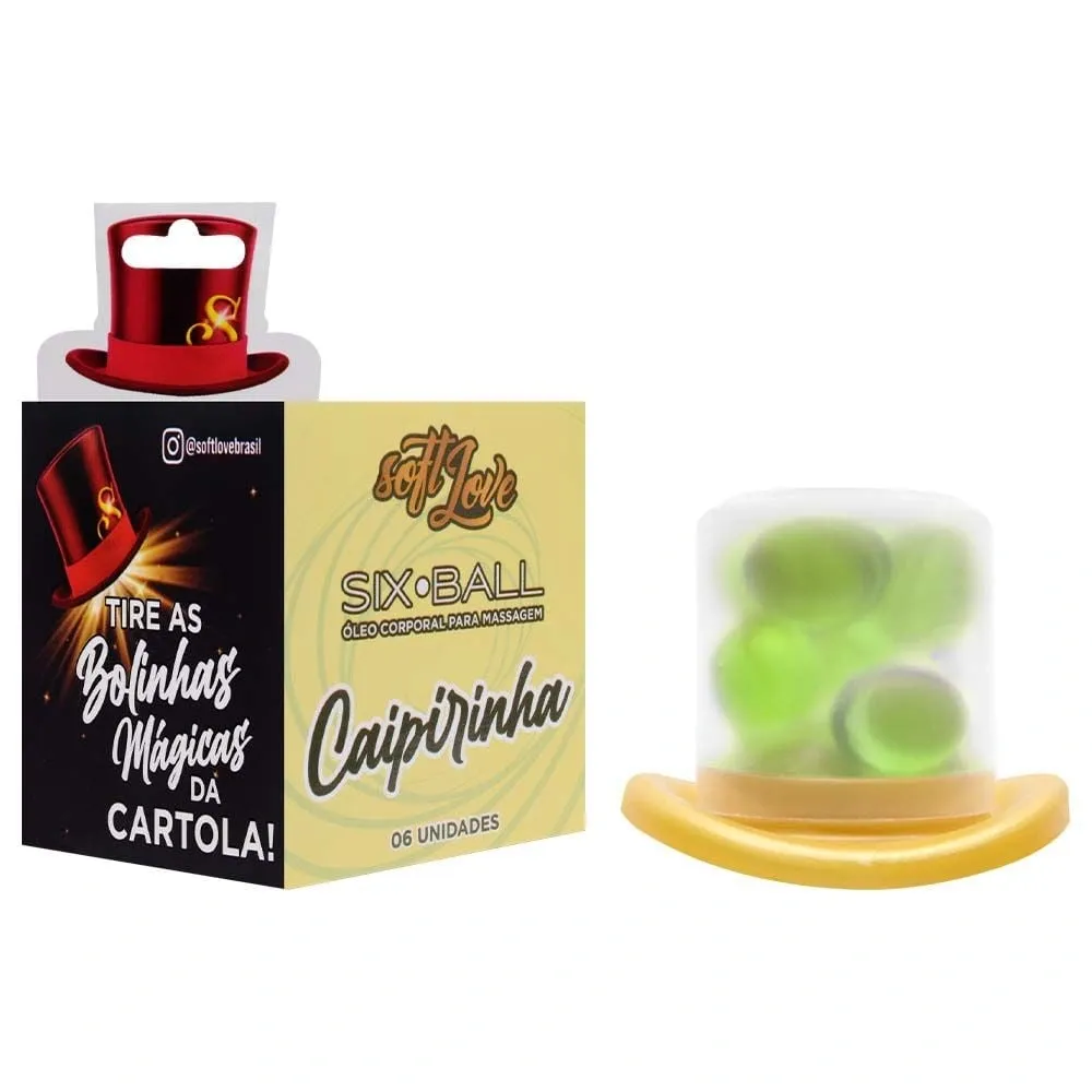 Bolinhas Beijáveis Lubrificantes Six Ball Soft Love 6 Unidades