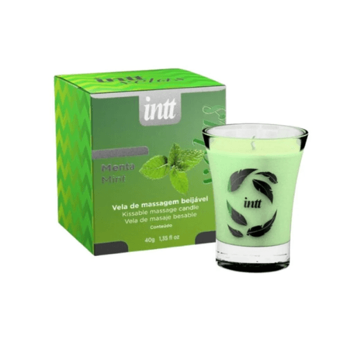 Vela de massagem beijável sabor menta 40g para casal