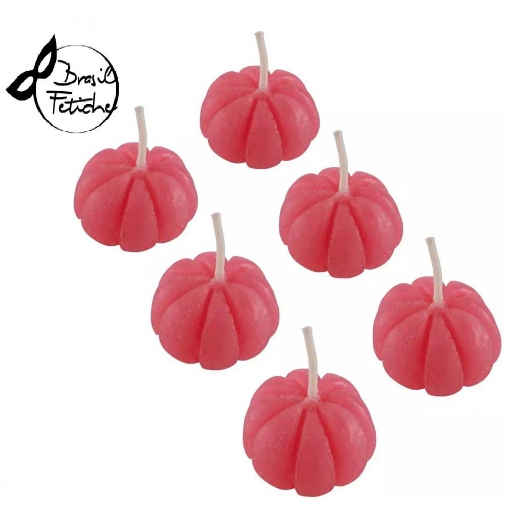 VELA DECORATIVA COM 6 UNIDADES - FORMATO PITANGA