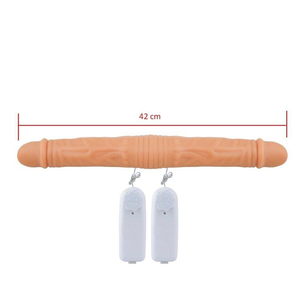 Prótese Dupla Com Vibrador 42 X 4,7Cm Sexy Fantasy