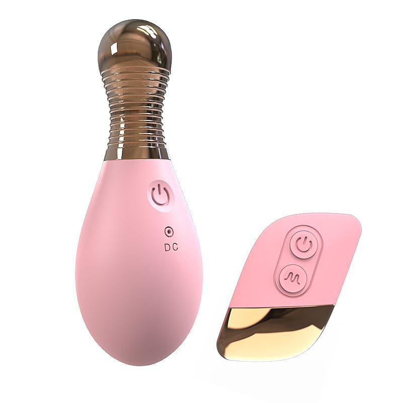 Vibrador de clitóris formato chocalho 10 modos de vibração controle remoto