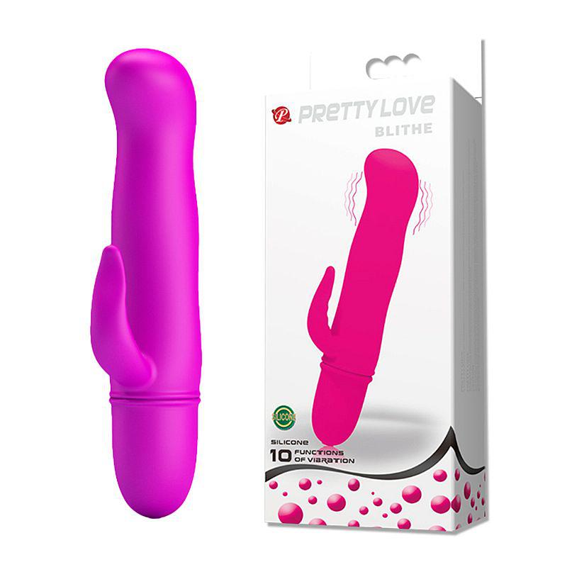 Vibrador Blithe - Pretty Love - Sexy Import, Silicone Atóxico com Estímulo Clitoriano e Ponta Curvada
