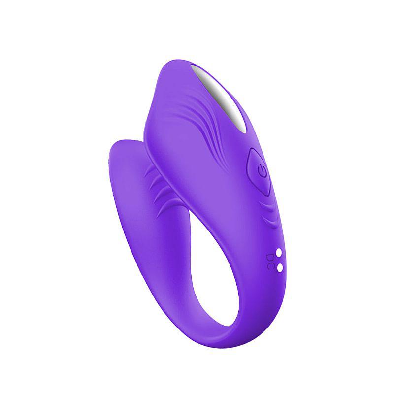 Vibrador de Casal Cor Roxa Interativo e Recarregável com Controle por Smartphone - 9 Vibrações