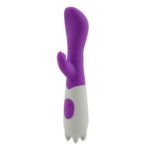 Vibrador Ponto G Clitóris Roxo Siliconado 10 Modos Vibratórios