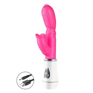 Vibrador Ponto G e Clitóris SI Pink 12 Vibrações Recarregável