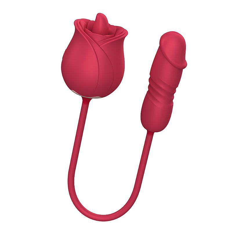 Vibrador Rosa SI - Ponto G e Clitóris com Língua Mágica e Bullet Dinâmico
