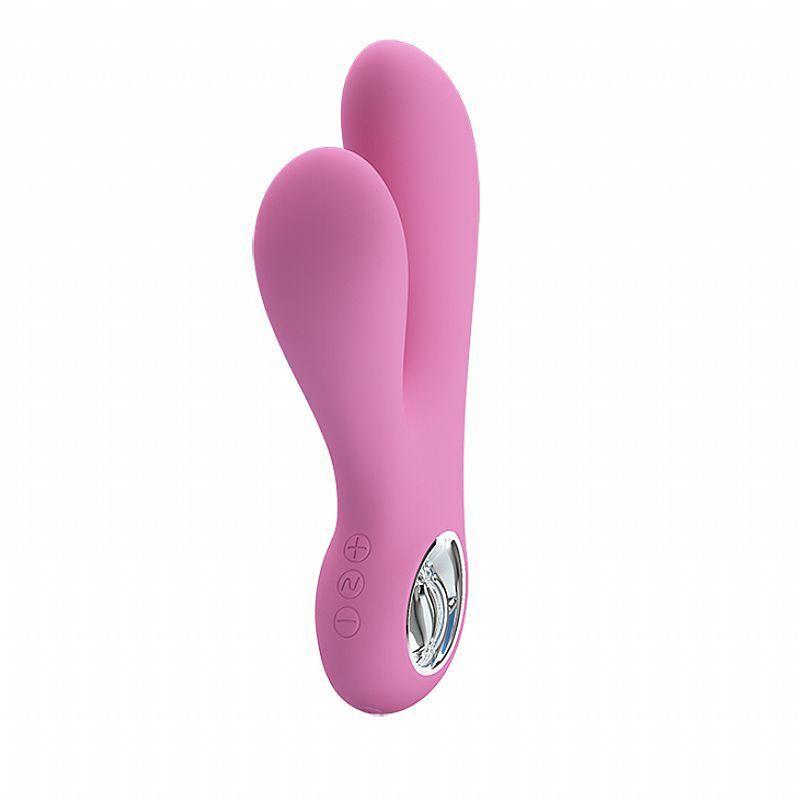 Vibrador Canrol Pretty Love - Dupla Estimulação Ponto G e Clitóris em Silicone