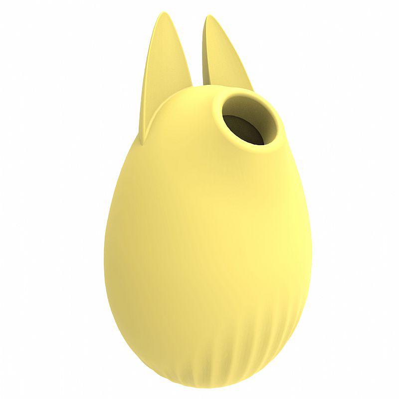 Vibrador Estimulador e Sugador de Clitóris Cor Amarelo Recarregável USB - NV Toys