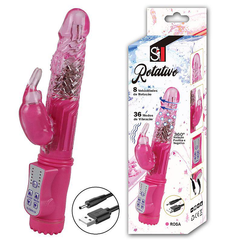 Extase Swirl Butterfly Vibrador - 36 Estímulos Rotativos 360°, Recarregável, À Prova DÁgua