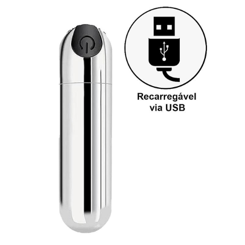 Bullet Recarregável com 10 Vibrações - SI