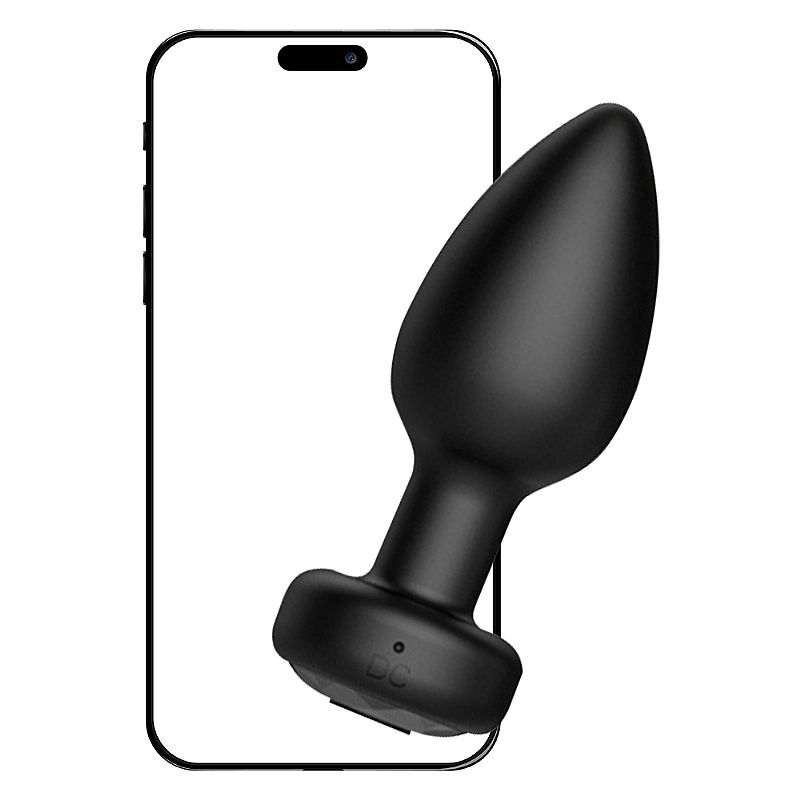 Plug anal com vibração via app Bluetooth 9 modos silicone recarregável