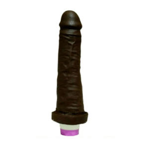 Prótese com Vibrador 14x4,7cm Realística Cor Marrom