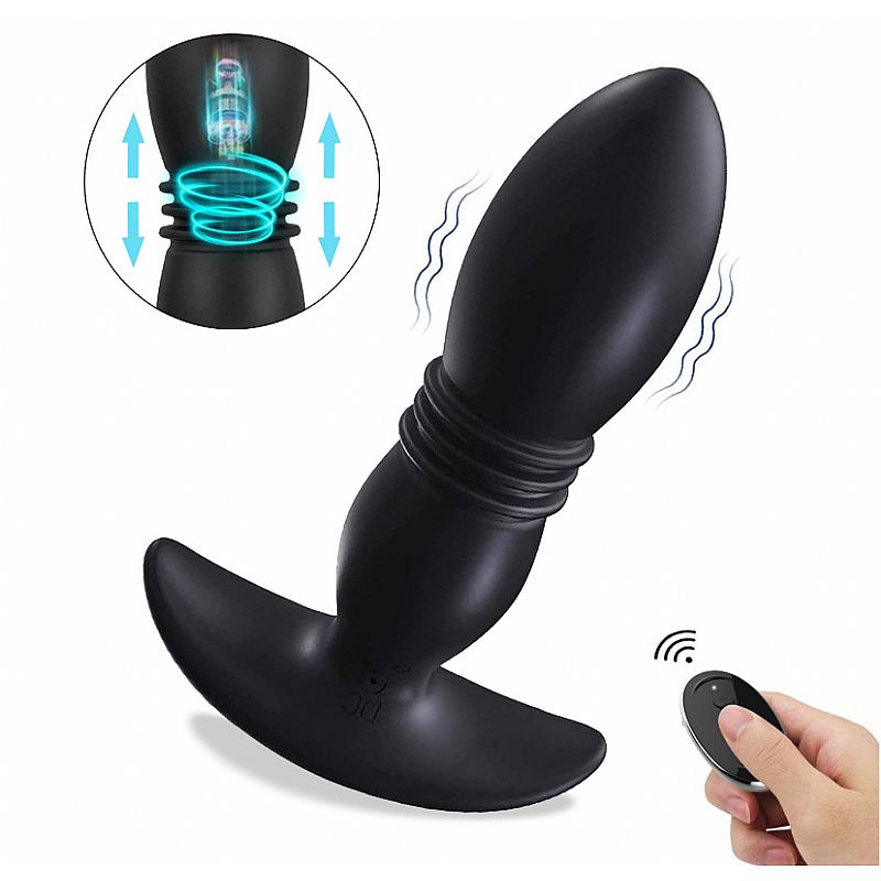 Plug Anal com Vibrador e Vai e Vem Controle Remoto - Imagem 5